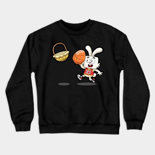 Happy Easter Shirt Kids Boys Bunny Dunk Basketball Easter Crewneck Sweatshirt